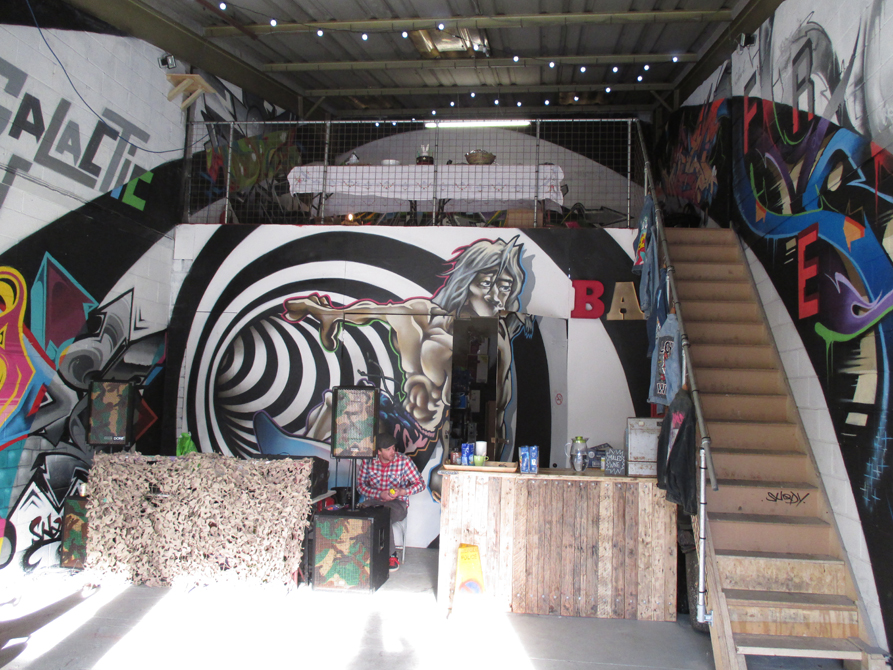 Graphiti Cardiff warehouse space wales with graffiti making this location a perfect ...